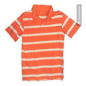 The Children's Place Performance Polo Orange with White Stripe Sz‎ L (10/12)